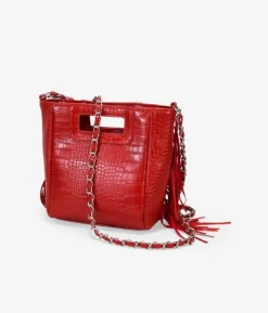 Sale Bosanova Bolso de mano rojo con flecos