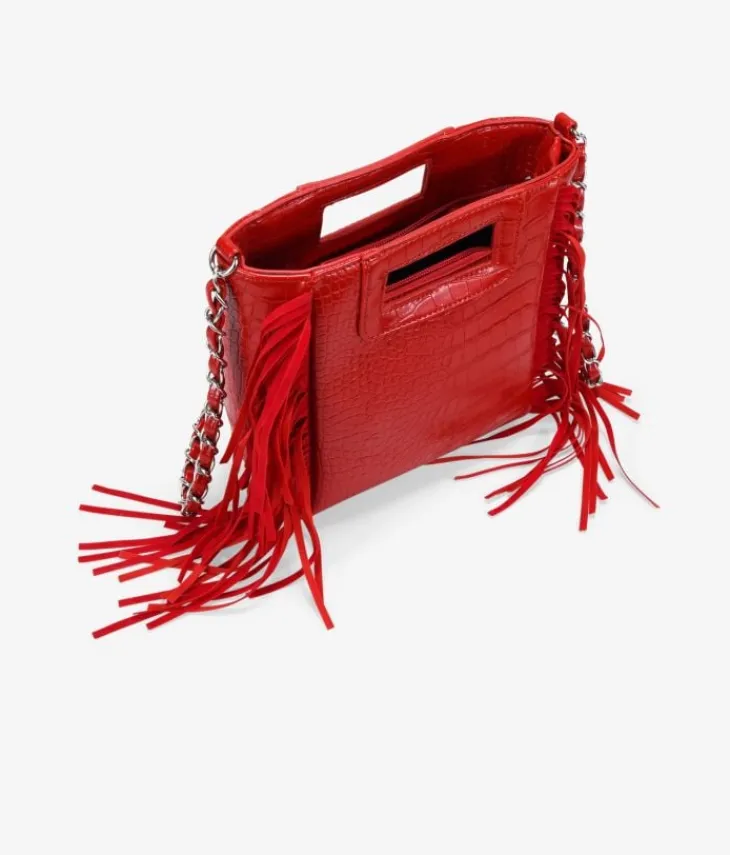 Sale Bosanova Bolso de mano rojo con flecos