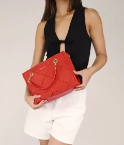 Fashion Bosanova Bolso de mano rojo cuadrado