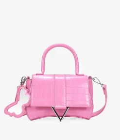 Discount Bosanova Bolso de mano rosa con espejo de mariposa
