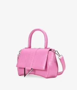 Discount Bosanova Bolso de mano rosa con espejo de mariposa