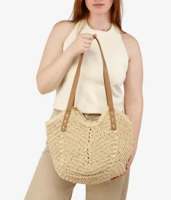 Best Bosanova Bolso de playa beige en rafia