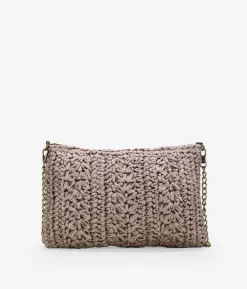 Best Bosanova Bolso de rafia marrón con asa de cadena