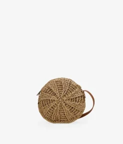 Sale Bosanova Bolso de rafia marrón redondo