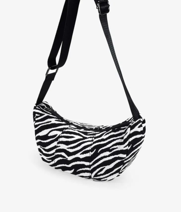 Online Bosanova Bolso mini cebra redondeado con cremallera