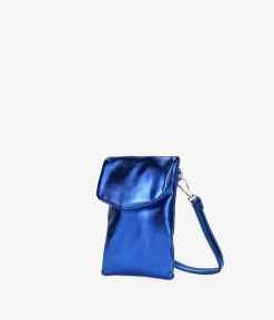 Best Bosanova Bolso pequeño azul metalizado para móvil