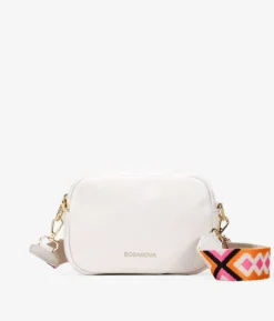 Sale Bosanova Bolso pequeño beige con asa bordada