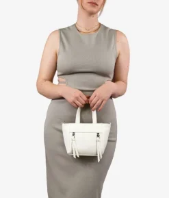 Discount Bosanova Bolso pequeño blanco con cremalleras