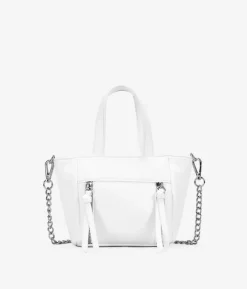 Discount Bosanova Bolso pequeño blanco con cremalleras