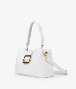 Sale Bosanova Bolso pequeño blanco de hombro con solapa y broche