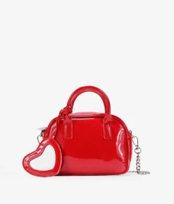 Hot Bosanova Bolso pequeño bowling rojo con espejo