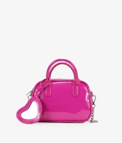Hot Bosanova Bolso pequeño bowling rosa con espejo