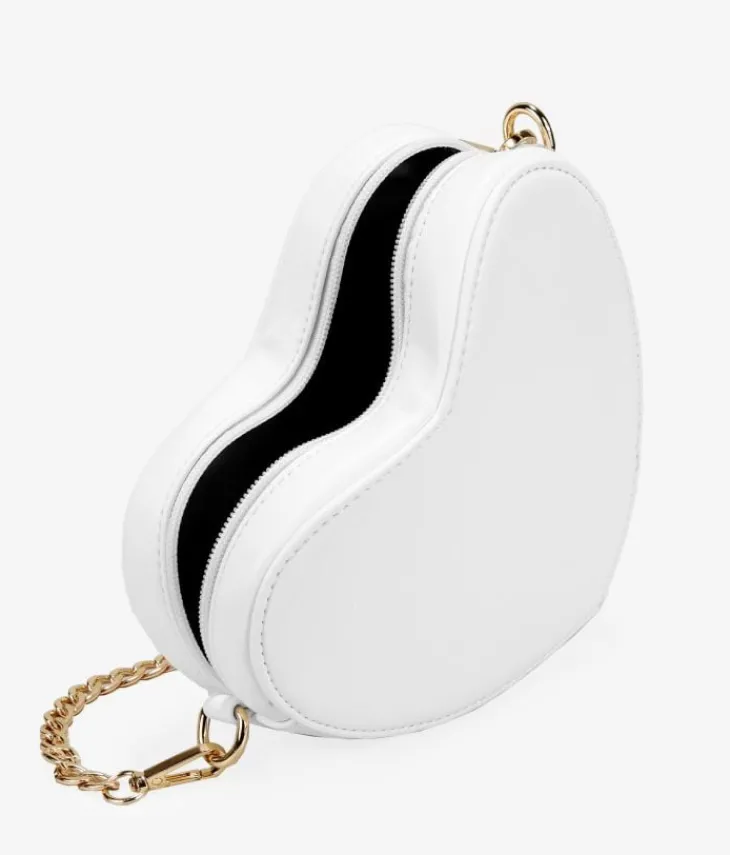 Sale Bosanova Bolso pequeño de corazón blanco con cadena