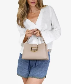 Best Bosanova Bolso pequeño nude de hombro con solapa y broche