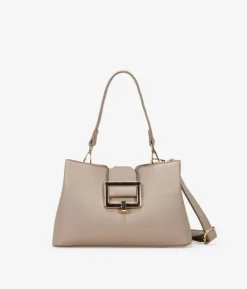 Best Bosanova Bolso pequeño nude de hombro con solapa y broche