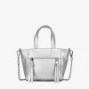 Best Bosanova Bolso pequeño plateado con cremalleras