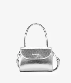 Best Bosanova Bolso pequeño plateado con solapa