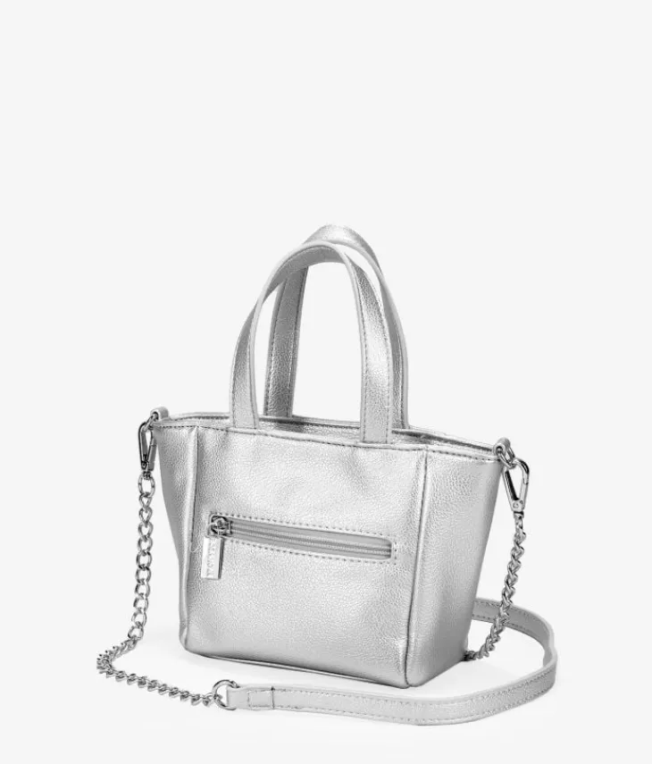 Best Bosanova Bolso pequeño plateado con cremalleras
