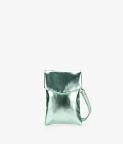 Sale Bosanova Bolso pequeño verde metalizado para móvil