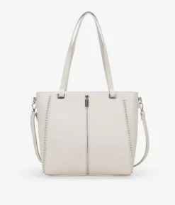 Sale Bosanova Bolso shopper beige para portátil con tachas