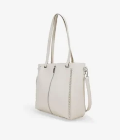 Sale Bosanova Bolso shopper beige para portátil con tachas