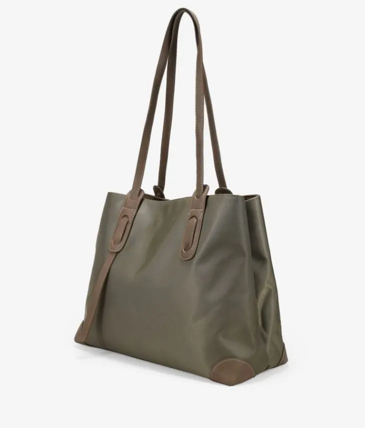 Best Bosanova Bolso shopper de hombro taupe en nailon con cremallera