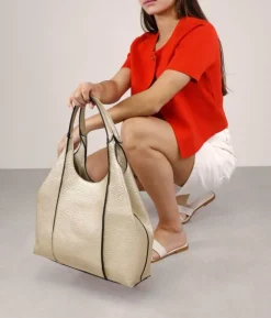 Best Bosanova Bolso shopper dorado con cierre de imán