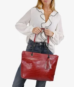 Clearance Bosanova Bolso shopper rojo efecto coco para portátil