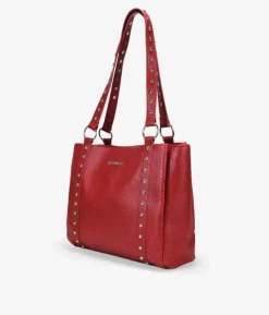 Sale Bosanova Bolso shopper rojo para portátil con tachuelas
