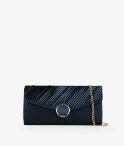 Clearance Bosanova Bolso sobre de fiesta azul con pliegues