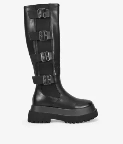 Sale Bosanova Botas altas negras con plataforma y hebillas