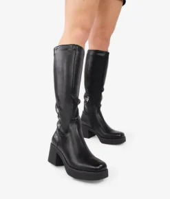 Best Bosanova Botas altas negras con punta cuadrada y tacón