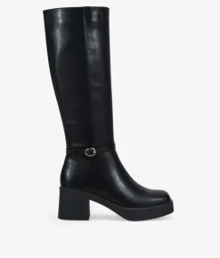 Discount Bosanova Botas altas negras con tacón y cremallera