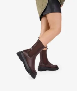 Fashion Bosanova Botas chelsea marrones con doble suela