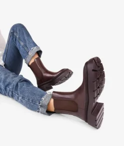 New Bosanova Botas chelsea marrones con doble suela