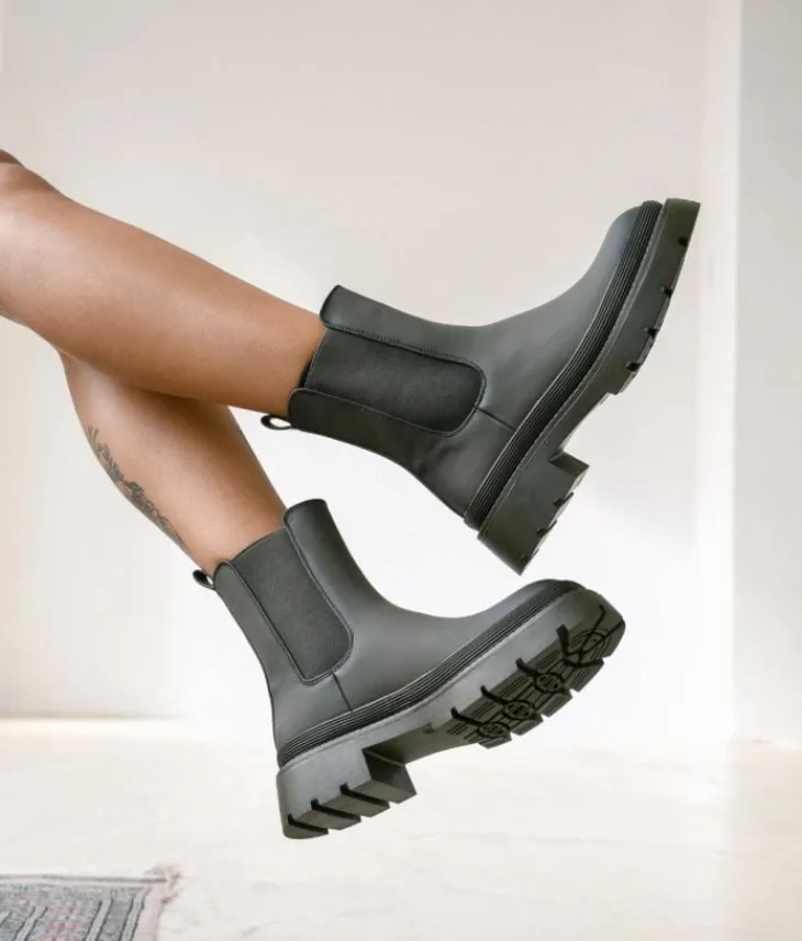 Discount Bosanova Botas chelsea verdes engomadas con doble suela
