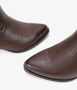 Best Bosanova Botas cowboy altas marrones con bordado y tacón