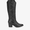 Clearance Bosanova Botas cowboy altas negras con bordado y tacón