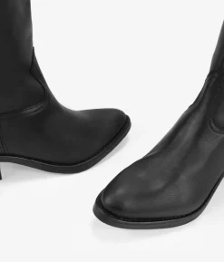 Best Bosanova Botas cowboy altas negras en piel lisa
