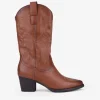 Online Bosanova Botas cowboy cuero con bordado