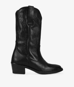 Best Bosanova Botas cowboy negras en piel con grabado