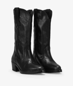 Best Bosanova Botas cowboy negras en piel con grabado