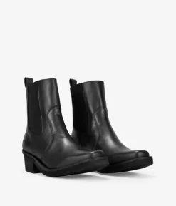 Fashion Bosanova Botas cowboy piel negra con elásticos