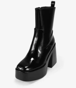 Clearance Bosanova Botas de plataforma negras con tacón ancho