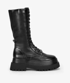 Discount Bosanova Botas militares altas con cordones y plataforma