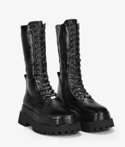 Discount Bosanova Botas militares altas con cordones y plataforma