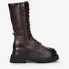 Clearance Bosanova Botas militares altas marrones con cordones y plataforma