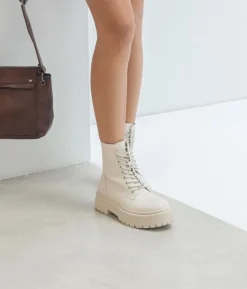 Best Bosanova Botas militares beige con plataforma