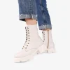 Best Bosanova Botas militares beige en piel con suela track