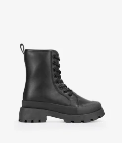 Sale Bosanova Botas militares negras con cordones y doble suela